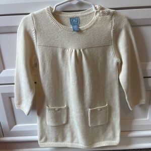 Girls Baby Gap cream sweater dress. worn once!